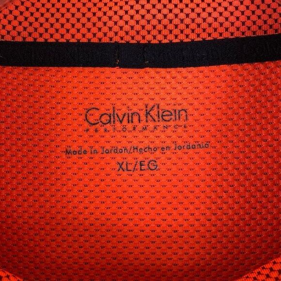 Calvin Klein Performance Orange Quarter Zip Pullover Jacket - Picture 3 of 5